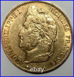 1848A France 20 FRANCS GOLD Louis Philippe Very Nice Coin