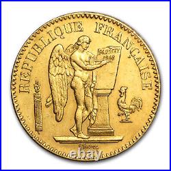 1848-1849 France Gold 20 Francs Angel Avg Circ SKU #14475