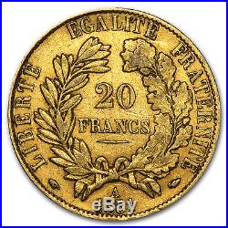1849-1851 France Gold 20 Francs Early Head Ceres Avg Circ SKU #75926
