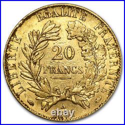 1850-1851 France Gold 20 Francs Early Head Ceres XF SKU #12745