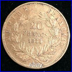 1854 France, 20 Francs Gold Coin! Uncertified