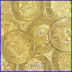 1855-1859 France Gold 50 Francs Napoleon III (AU)
