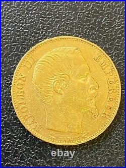 1855 A France Gold Twenty Francs Extra Fine Details Napoleon III French