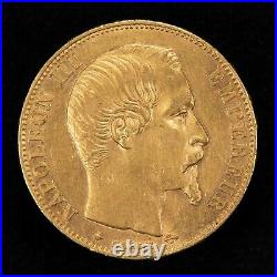 1856 A France 20 Francs Gold Coin Napoleon III KM 781.1.1867 AGW G1163