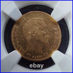 1858 A France G5F Gold 5 Francs NGC XF 45 Only 12 Graded Higher