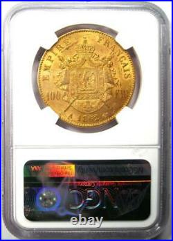 1862-A France Napoleon III Gold 100 Francs Coin G100F NGC MS61+ Plus (BU UNC)