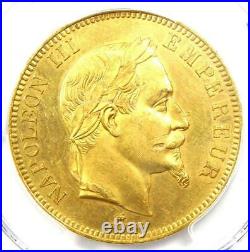 1862-A France Napoleon III Gold 100 Francs Coin G100F PCGS MS61 (BU UNC)