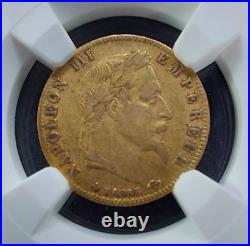 1867 BB France G5F Gold 5 Francs NGC VF 35 Only 11 Graded Higher