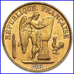 1871-1898 France Gold 20 Francs Lucky Angel BU SKU #19137