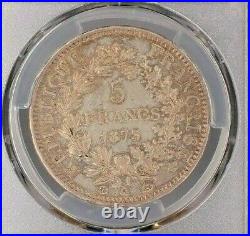 1873-A France (Paris Mint) 5 Francs PCGS Gold Shield AU55