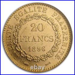 1875-1899 France Gold 20 Francs Angel MS-61 NGC/PCGS SKU#193276