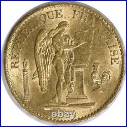 1886 A France 20 Franc KM825 AU Uncertified #818