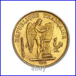 1893-A France Gold 20 Franc Angel BU