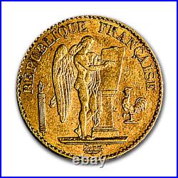 1896-A France Gold 20 Francs Lucky Angel BU