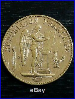 1896 France 20 Franc Angel Gold Coin