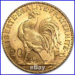 1899-1914 France Gold 20 Francs Rooster BU