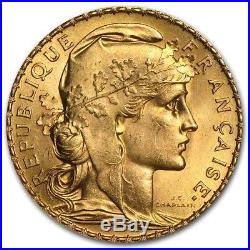 1899-1914 France Gold 20 Francs Rooster BU SKU #167650