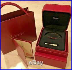 18K Cartier Love Bracelet (Small) Yellow Gold Size 16 with Box, Bag & COA