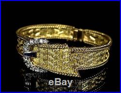 18k YELLOW Gold Diamond Designer MOVADO Ladies Bracelet Watch Made in France
