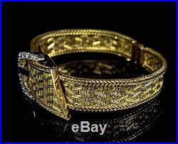 18k YELLOW Gold Diamond Designer MOVADO Ladies Bracelet Watch Made in France