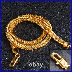18k Yellow Gold Men's Italian Curb Link Chain Necklace w GiftPkg D517-544