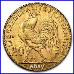 1907 France Gold 20 Francs Rooster BU SKU#182419