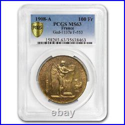 1908-A France Gold 100 Francs MS-63 PCGS SKU#225396