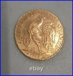 1908? France Gold 20 Francs Napoleon III 1908 Very Nice and Rare GOLD