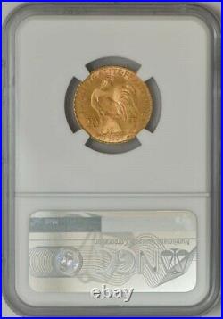 1909 France Gold 20 Francs. 1867 AGW MS66 NGC 944230-4