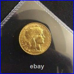 1913 France Gold 20 Francs French Rooster