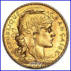 1913 France Gold 20 Francs Rooster BU SKU#182425