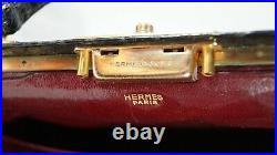1950's-60's Hermès Black Crocodile Sac Mallette Doctor Bag withJewelry Compartment