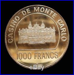 1979 Gold Proof Casino De Monte Carlo 1000 Francs Gaming Token