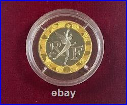 1988 France 10 Francs Bimetallic Gold & Palladium Bastille, with OGP & COA