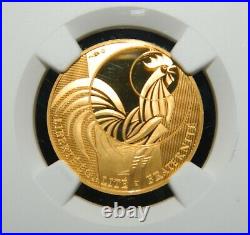 2016 France Rooster 250 Euro Gold coin MS70 One Of First 100 Struck-20k Mintage