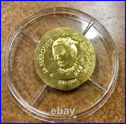 2017 France Monnaie de Paris, 50 Euro, 1/4 oz Gold Marquise de Pompadour proof