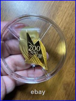 2021 France Harry Potter Owl 200 Euros Proof Coin 1 Oz Gold 59/250 HEDWIG