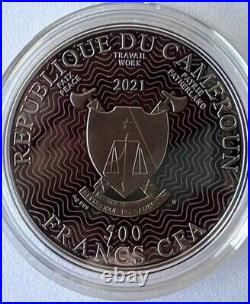 2021 Rare Gold Sun Proof Coin Mintage #555 17.5 Grams 500 Francs Cfa 24 Carat