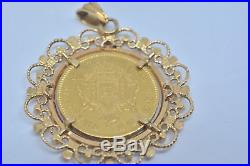 20 FRANCS OR Napoléon III MONTÉE PENDENTIF POIDS 11.66 GR (gold coin pendant)