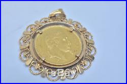 20 FRANCS OR Napoléon III MONTÉE PENDENTIF POIDS 11.66 GR (gold coin pendant)