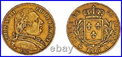 20 Gold Francs /20 Francs Gold. Louis Xviii. 1815 A. París. VF