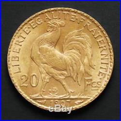 20 francs or Coq Années variées (1899-1914) 20 french franc Rooster gold coin