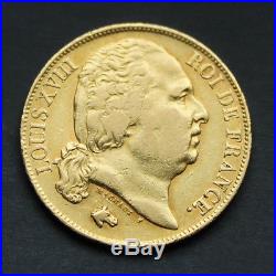 20 francs or Louis XVIII buste nu 1817 A gold coin France