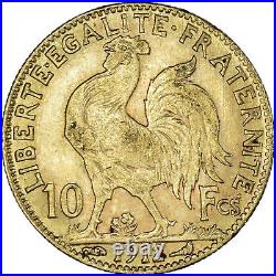 #373843 Coin, France, Marianne, 10 Francs, 1912, Paris, Coq, AU, Gold