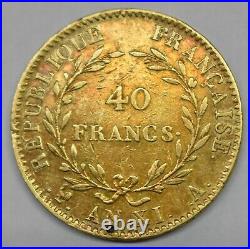 40 Francs Gold Coin 1802 Napoleon Bonaparte France