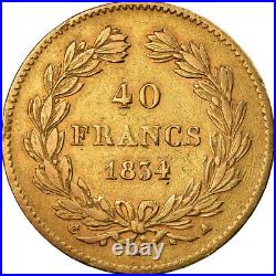 #659138 Coin, France, Louis-Philippe, 40 Francs, 1834, Paris, VF, Gold