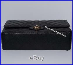 $6700 BNIB Chanel Maxi Black Caviar Quilted Timeless Classic bag GOLD Hardware