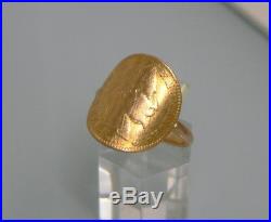 750 GOLD 18K Münzring mit 900er GOLD Münze von 1864 Napoleon III 10 Francs Paris