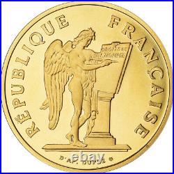#844762 Coin, France, Droits de l'Homme, 100 Francs, 1989, MS, Gold, KM970, b
