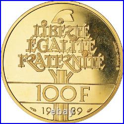 #844762 Coin, France, Droits de l'Homme, 100 Francs, 1989, MS, Gold, KM970, b